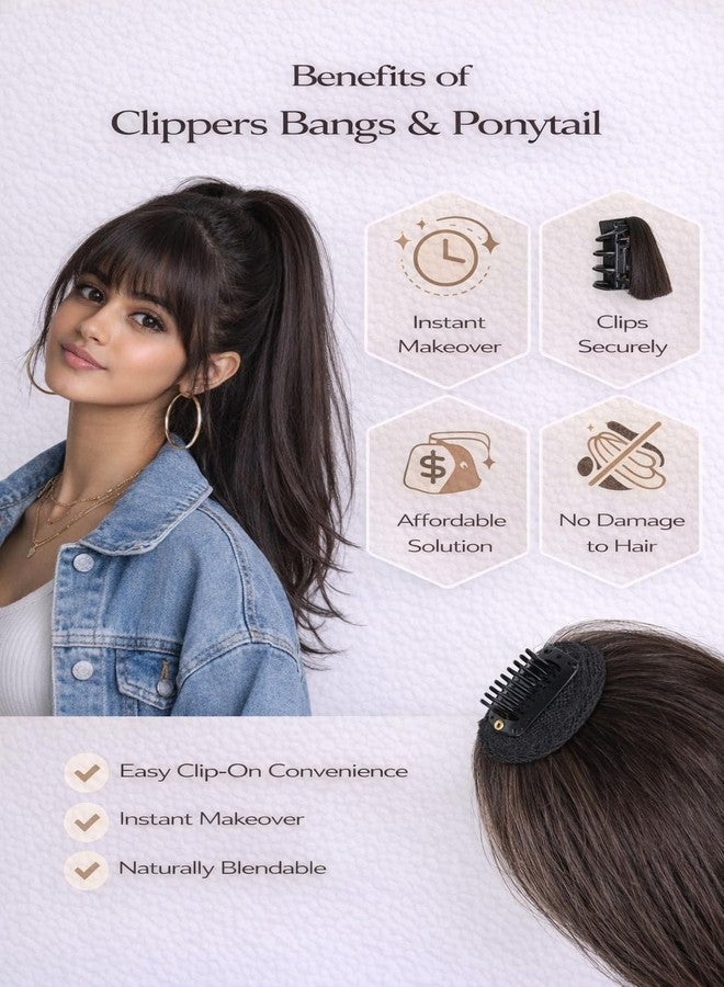 RichCurls Hair Bangs for Women Clip-In Bangs Hair Extensions for Women - Natural Looking Synthetic Fringe Bangs, Easy Clip Front Hair Bangs Extension, Lightweight Fake Bangs for Women - Image 4