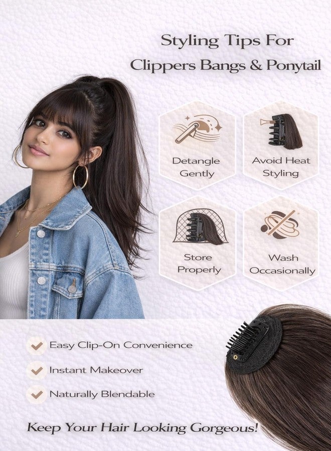 RichCurls Hair Bangs for Women Clip-In Bangs Hair Extensions for Women - Natural Looking Synthetic Fringe Bangs, Easy Clip Front Hair Bangs Extension, Lightweight Fake Bangs for Women - Image 3