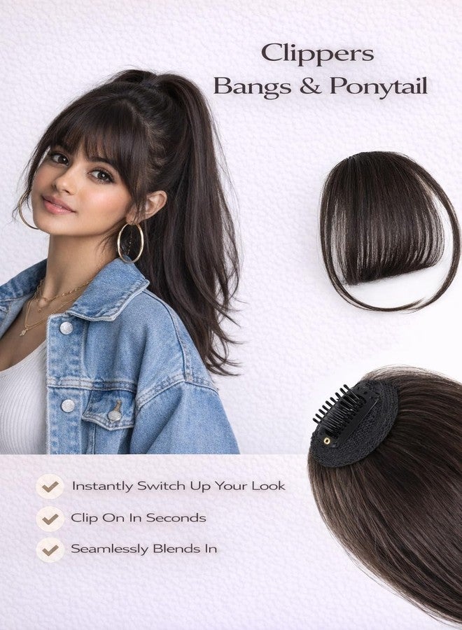 RichCurls Hair Bangs for Women Clip-In Bangs Hair Extensions for Women - Natural Looking Synthetic Fringe Bangs, Easy Clip Front Hair Bangs Extension, Lightweight Fake Bangs for Women - Image 2