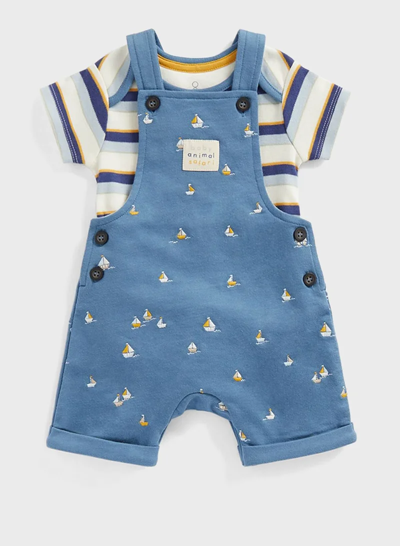 mothercare Safari Fun Bibshorts and Bodysuit Set
