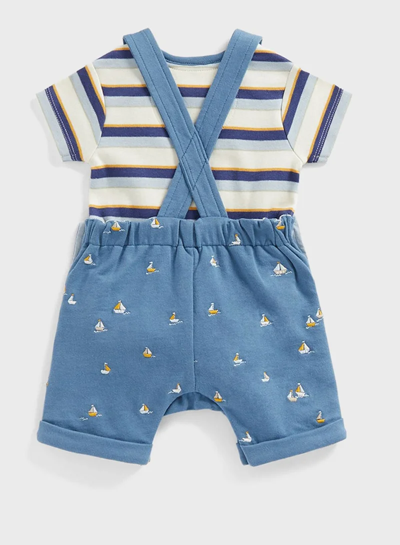 mothercare Safari Fun Bibshorts and Bodysuit Set