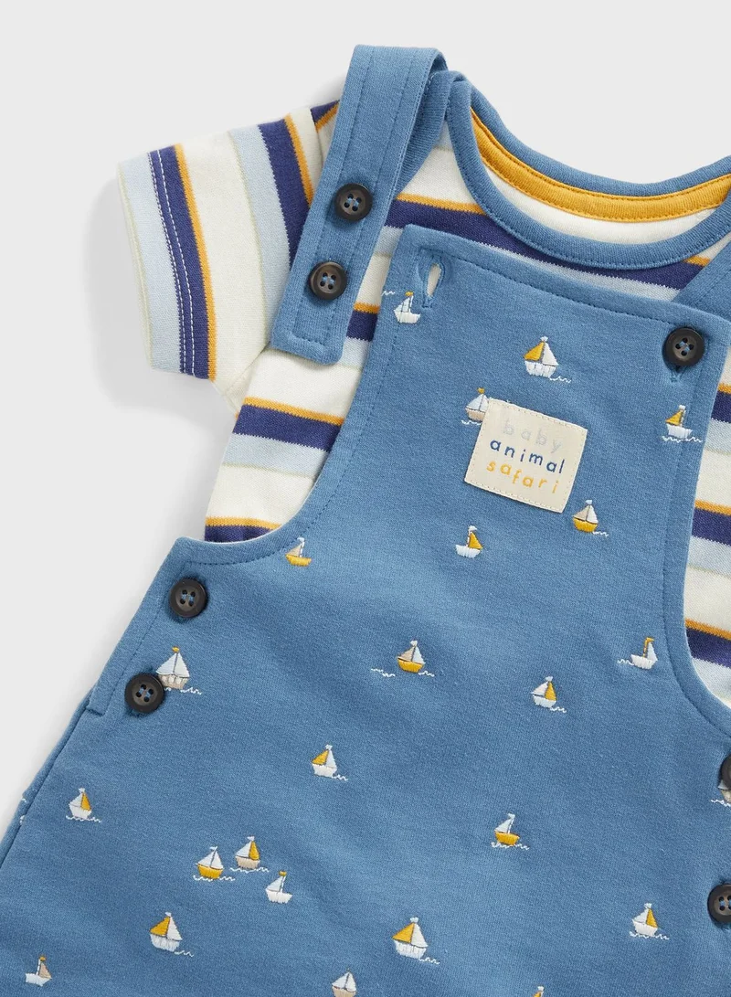 mothercare Safari Fun Bibshorts and Bodysuit Set