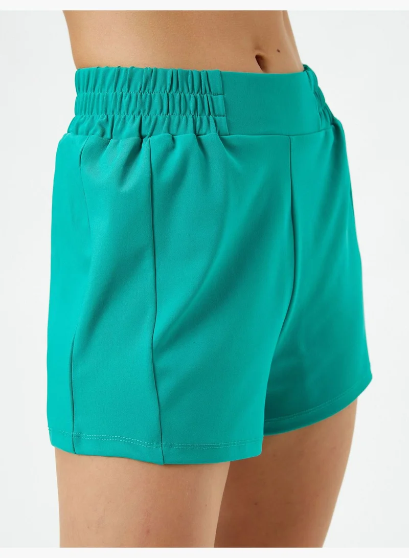 KOTON Elastic Waist Mini Sport Shorts