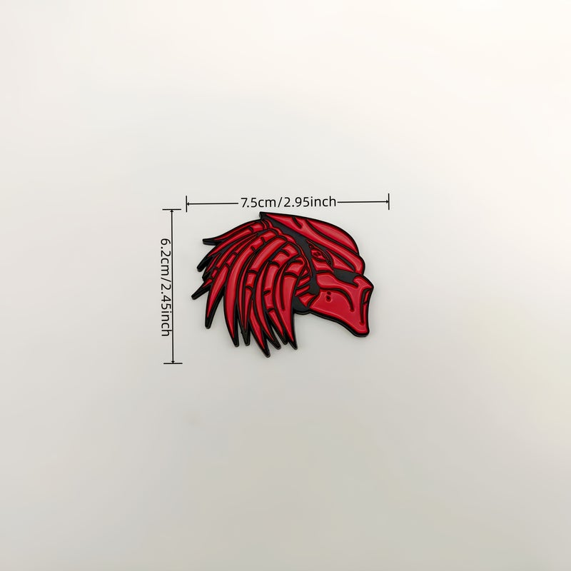 3D Metal Right Side Black Red Badge Front Hood Grill Fender Rear Trunk Sticker For Car Motorcycle Pickup - Image 2