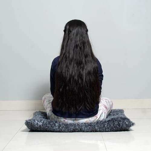 NEXTGO Floor Seat Cushions Yoga Meditation Mat Pooja aasan Soft Extra Comfortable Feather Touch Last Long Upto Washable Material Size 24 x 30 Inch 2 x 2.5 Fit Colour Grey - Image 4