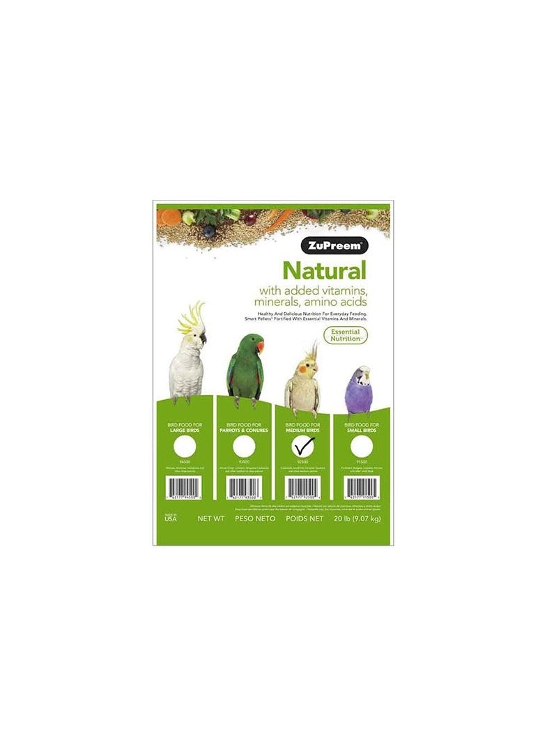 Zupreem Natural Medium Birds 9.07Kg - pzsku/Z8A362C95A8C062E88A3BZ/45/1741328464/f841346f-d791-43b4-92b2-e6f5e8c72a77