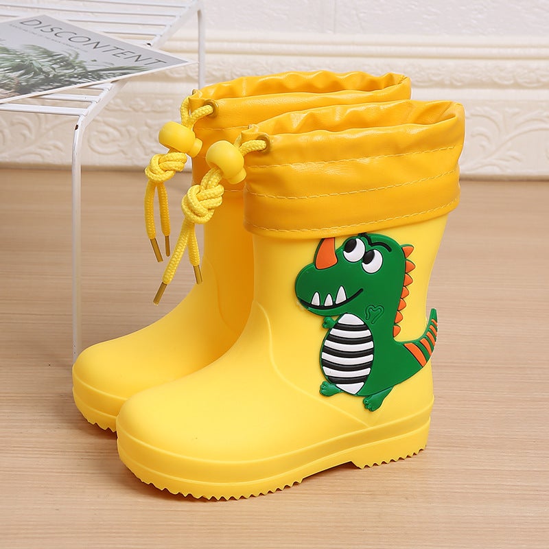 Children'S Rain Boots Cartoon Boys And Girls Waterproof Rain Boots Baby Kids Non-Slip Water Shoes Student Rubber Shoes Kidsren'S Style - Image 4