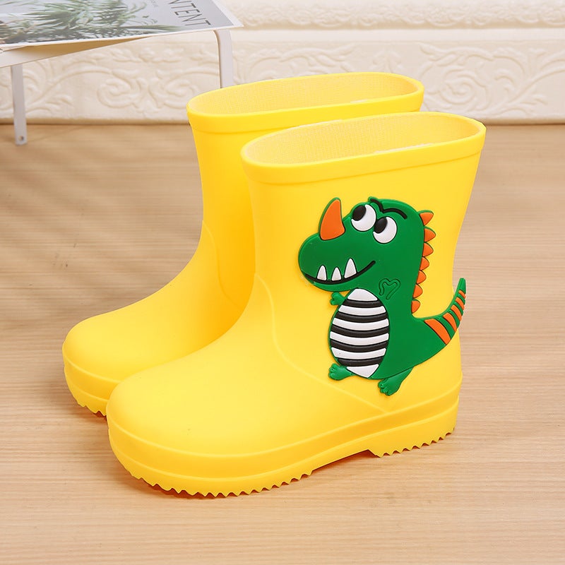 Children'S Rain Boots Cartoon Boys And Girls Waterproof Rain Boots Baby Kids Non-Slip Water Shoes Student Rubber Shoes Kidsren'S Style - Image 1