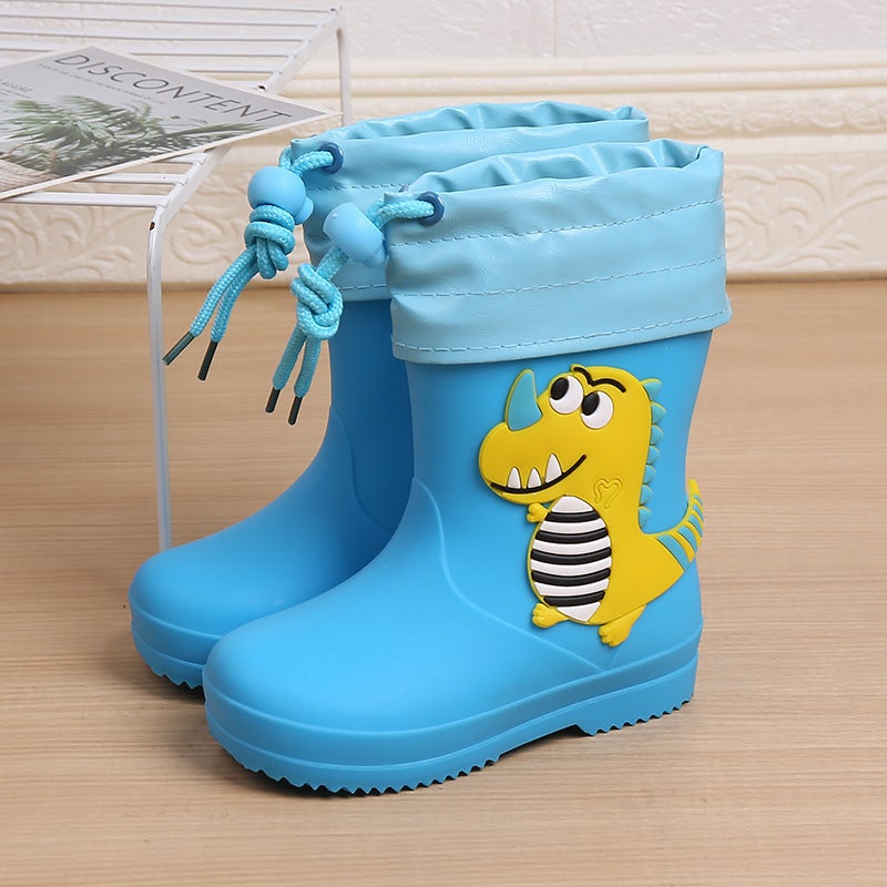 Children'S Rain Boots Cartoon Boys And Girls Waterproof Rain Boots Baby Kids Non-Slip Water Shoes Student Rubber Shoes Kidsren'S Style - Image 3
