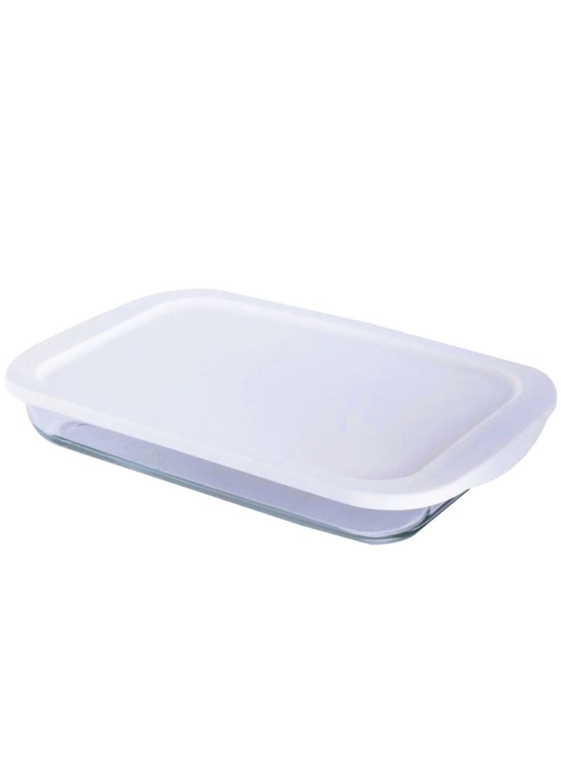 ريفان صينية فرن من زجاج البورسيليكات بغطاء بعدة مقاسات - Image 1