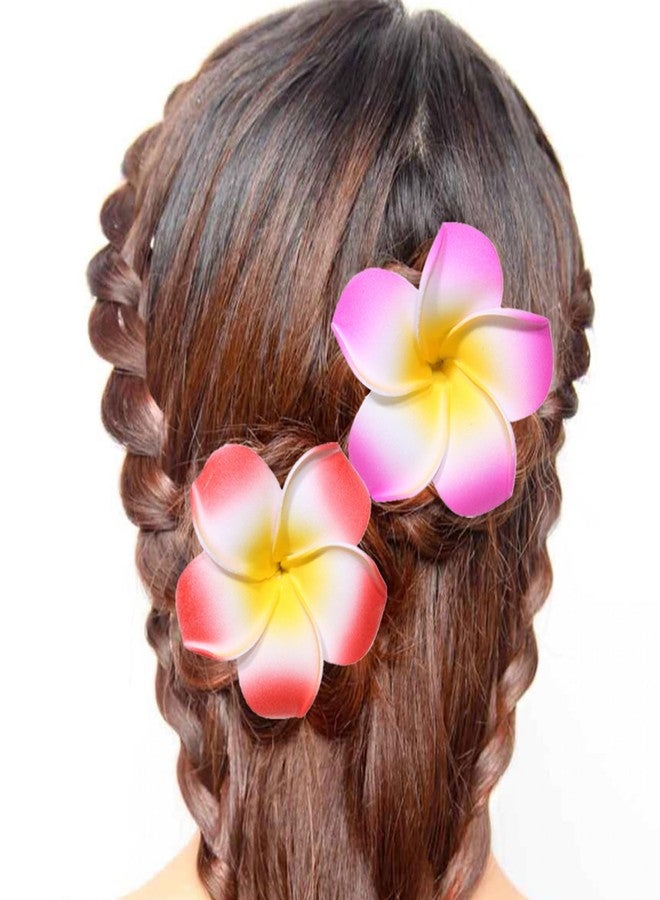 CBLUO 12 Pcs Plumeria Orchid Hair Clips Flower Barrettes Floral Headpiece Hair Pins Hairpins Hairclips Women Hawaiian Luau Tropical Wedding Beach Parade Cosplay Dress Up Birthday Party Accessories - Image 3