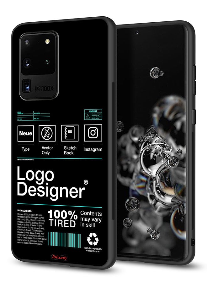Tolwak Samsung Galaxy S20 Ultra Protective Case Cover Logo Designer Sticker - Image 1