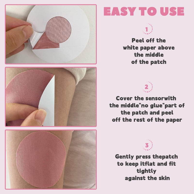 Nepia 30 Pcs Pink CGM Sensor Patches | Waterproof Adhesive for Dexcom G7/Libre1 2 3/Enlite | 14 Days Long-Lasting Protection | Sweatproof Sensor Covers with Comfortable Fit for Active Lifestyle - Image 4