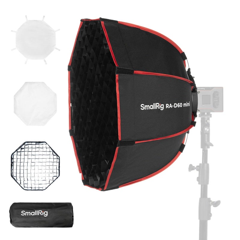 SmallRig RAD60 Parabolic Softbox 236 Quick Release Softbox with Carrying Bag Compatible with SmallRig RC60 RC100 Series COB Video Light for Photography Studio Video Recording - Image 2
