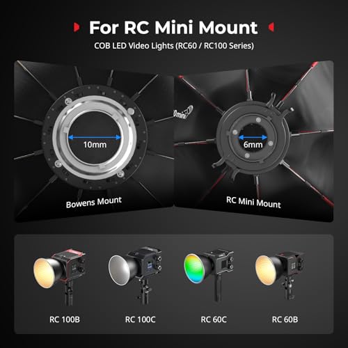 SmallRig RAD60 Parabolic Softbox 236 Quick Release Softbox with Carrying Bag Compatible with SmallRig RC60 RC100 Series COB Video Light for Photography Studio Video Recording - Image 3