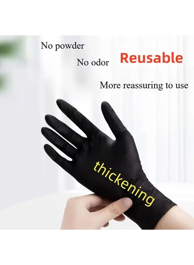 20 Pack Black Nitrile Gloves Reusable Waterproof Thickened ABS Material for Kitchen Cleaning - Image 2