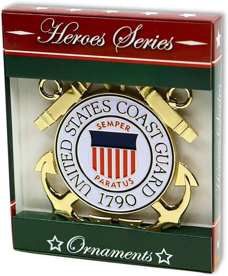 Allied Flag Coast Guard Heroes Series Holiday Ornament - Officially Licensed Coast Guard Medallion-Die Cast Metal - Image 2
