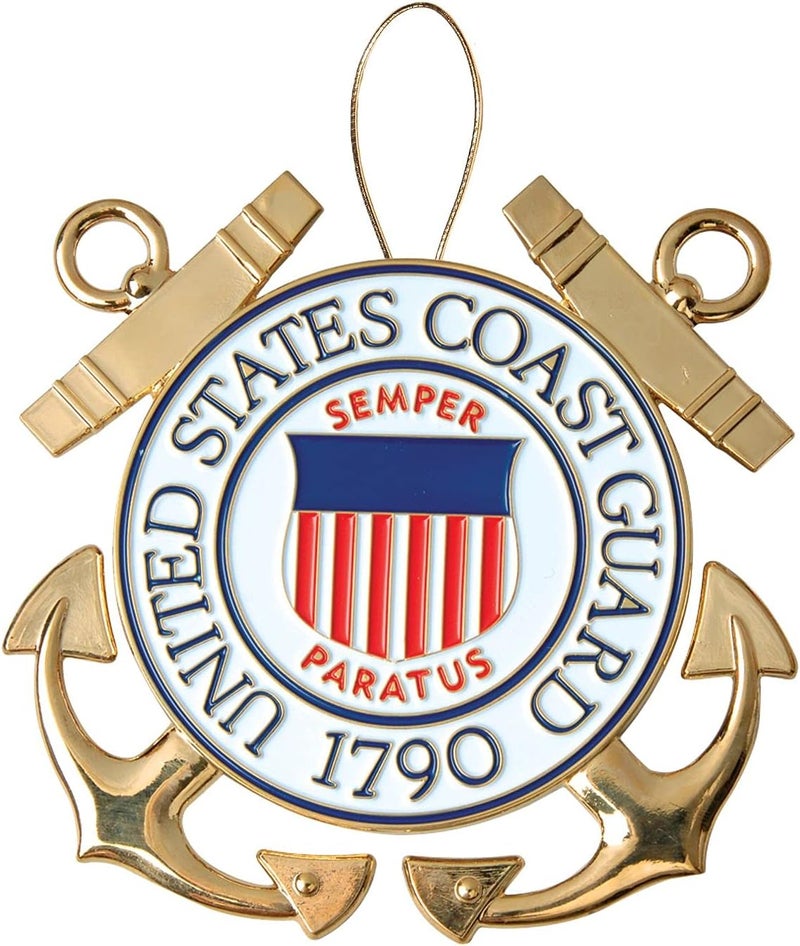 Allied Flag Coast Guard Heroes Series Holiday Ornament - Officially Licensed Coast Guard Medallion-Die Cast Metal - Image 1