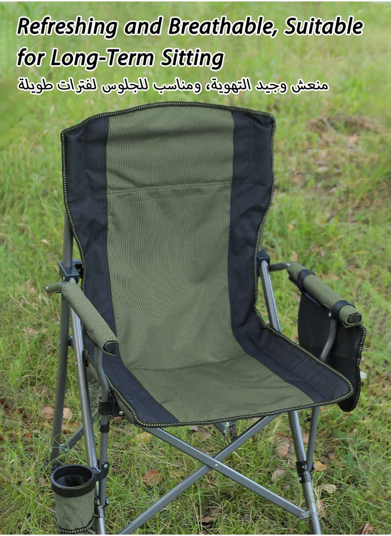 Jourvent - Outdoor Heated Camping Chair, Heated Back & Seat, with Cup Holder and Pockets, 150kg Weight Capacity, Blue - Image 1