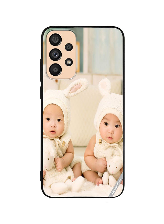 VR CREATIVE Protective Case Cover For Samsung Galaxy A33 5G Twin Babies Design Multicolour - Image 1
