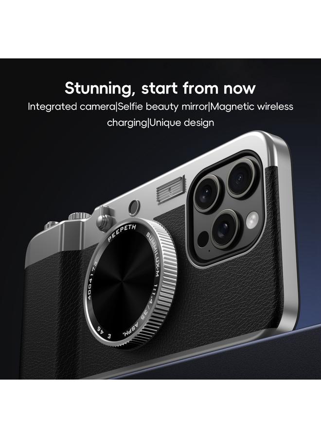 اس-توب جراب لهاتف iPhone 13 Pro Max 3D Retro Bluetooth Camera Magsafe Mirror جراب هاتف - Image 2