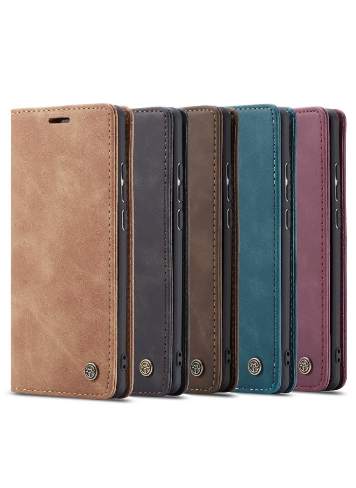 CaseMe - CaseMe Samsung Galaxy A72 Case Wallet, for Samsung Galaxy A72 Wallet Case Book Folding Flip Folio Case with Magnetic Kickstand Card Slots Protective Cover - Black - Image 1