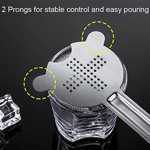 WUWEOT 6 Pack Cocktail Strainer, Stainless Steel Bar Strainer, Bar Tool Drink Strainer with 100 Wire Spring for Professional Bartenders and Mixologists - Image 3