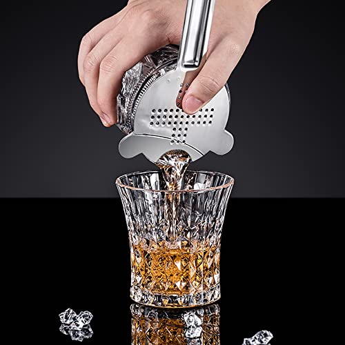 WUWEOT 6 Pack Cocktail Strainer, Stainless Steel Bar Strainer, Bar Tool Drink Strainer with 100 Wire Spring for Professional Bartenders and Mixologists - Image 2