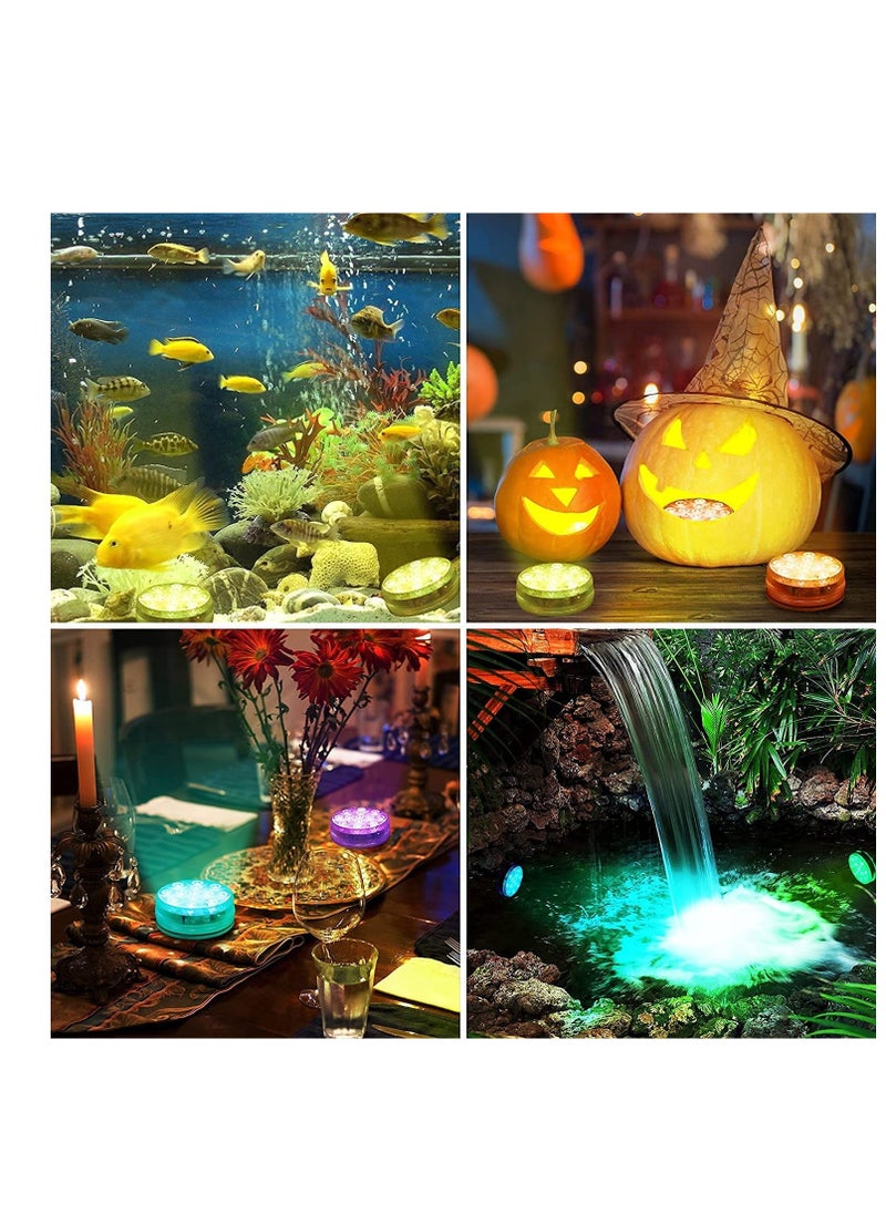 Generic Pool Lights, littobia Submersible LED Lights with Magnet and Suction Cups, RF Remote Pool Lights, IP68 Waterproof, Underwater Timing with 13 LED Pool Light 1 Pack 2.8 INCH  - Image 3