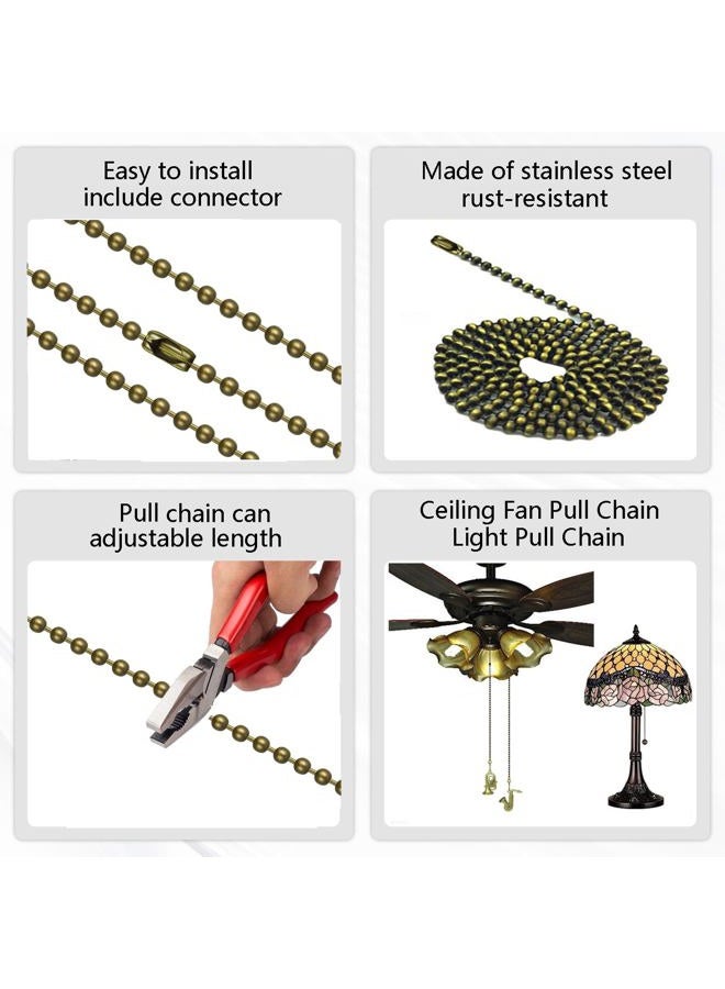 Hyamass 2pcs Vintage Lovely Cat Hollow Out Charm Pendant Ceiling Fan Danglers Fan Pulls Chain Extender with Ball Chain Connector - Image 3
