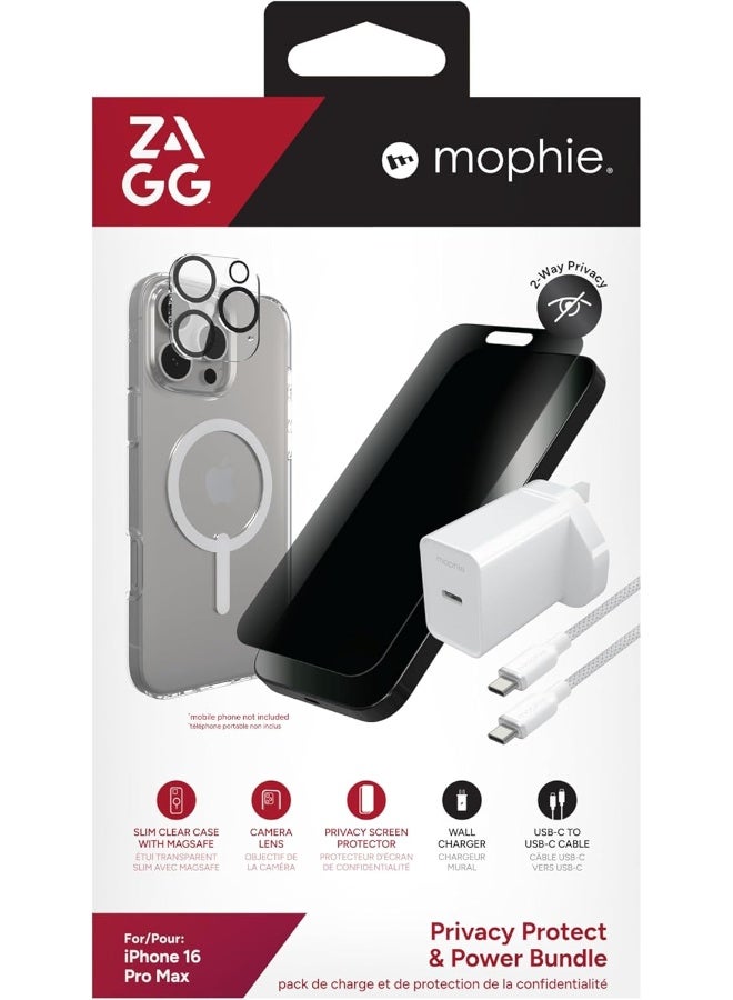 ZAGG Mophie Bundle Box for iPhone 16 Pro Max – Ultimate Protection Fast Charging Clear - Image 3