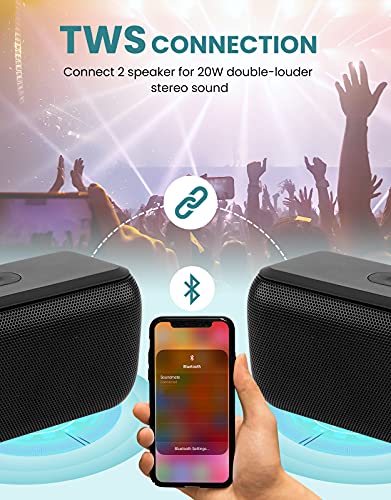 LENRUE Bluetooth Speaker,Wireless Portable Speakers with TWS, 12H Playtime, Clear Sound for Home,Travel and Outdoor,Handfree Calls Compatible with for iPhone, Samsung Android and More - Image 3