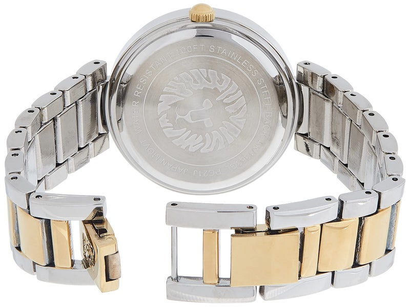 ANNE KLEIN ساعة آن كلاين النسائية بسوار من الألماس الأصلي بلونين/أزرق داكن - Image 2