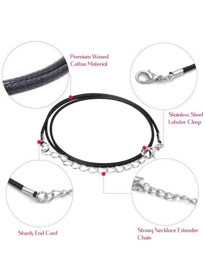 selizo 100Pcs Necklace Cord For Jewelry Making Black Waxed String Bracelet Making Supplies - Image 4