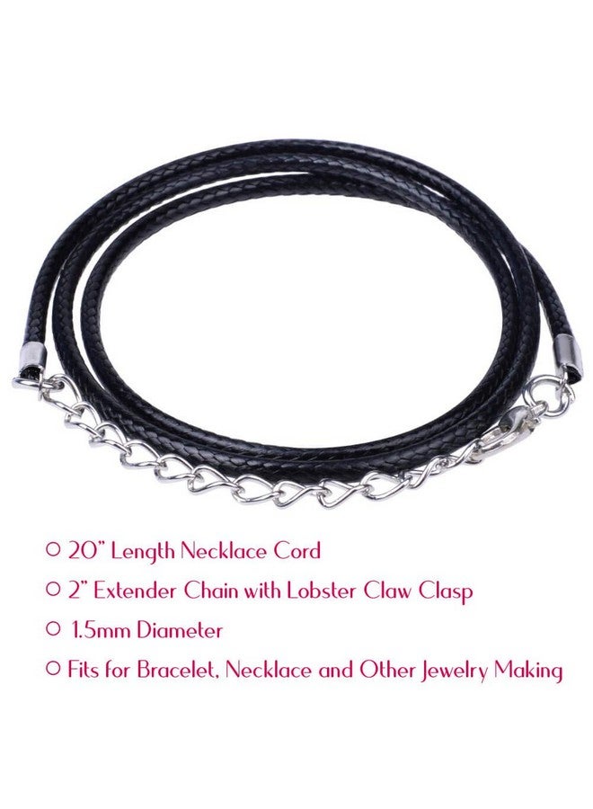 selizo 100Pcs Necklace Cord For Jewelry Making Black Waxed String Bracelet Making Supplies - Image 3