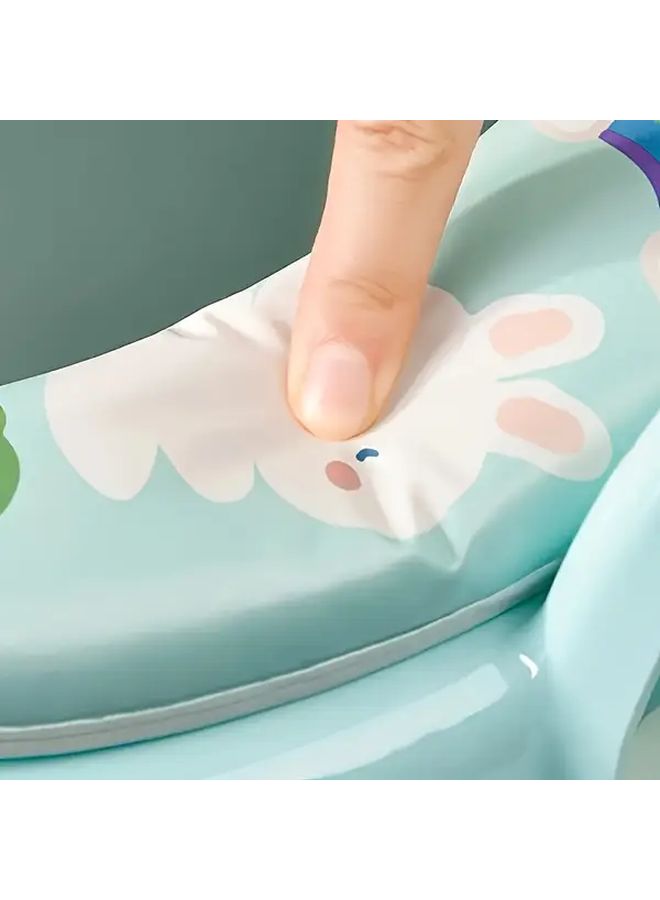 Foldable Kids Toilet Training Seat Cushion For Travel Home Outdoor Use Anti Slip Portable Design With Bear Fantasy Pink Washable Playful Cartoon Cushion - Image 5