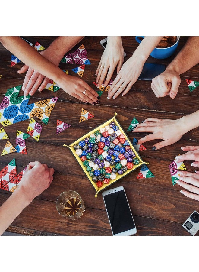 KISLANE Folding Square Dice Tray, Felt Dice Holder for DND, RPG, MTG and Other Board Games (Violet, Coffee, Green, Red, Rose Red, Gray, Yellow and Blue) - Image 2