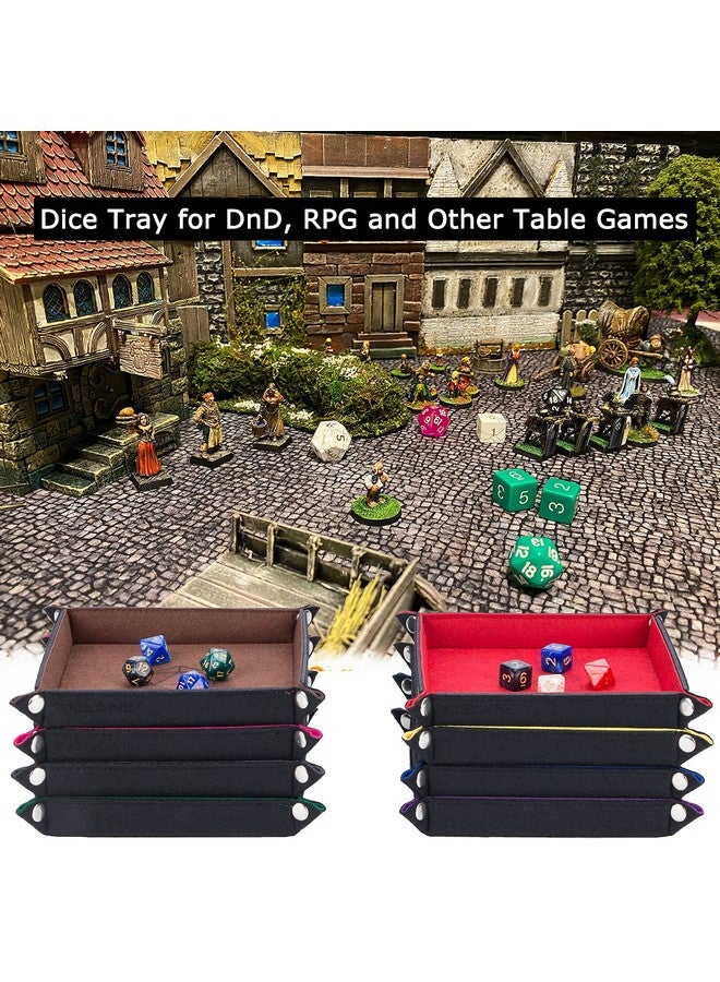 KISLANE Folding Square Dice Tray, Felt Dice Holder for DND, RPG, MTG and Other Board Games (Violet, Coffee, Green, Red, Rose Red, Gray, Yellow and Blue) - Image 5