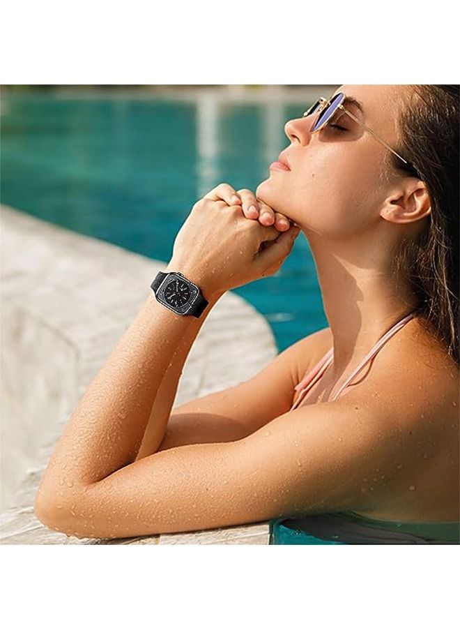 Ocean Magnetic Band D-buckle Silicone Sport Strap Replacement WristBand for Apple Watch SE Series 8/7/6/5/4/3/2/1 (38mm/40mm/41mm) - Image 5