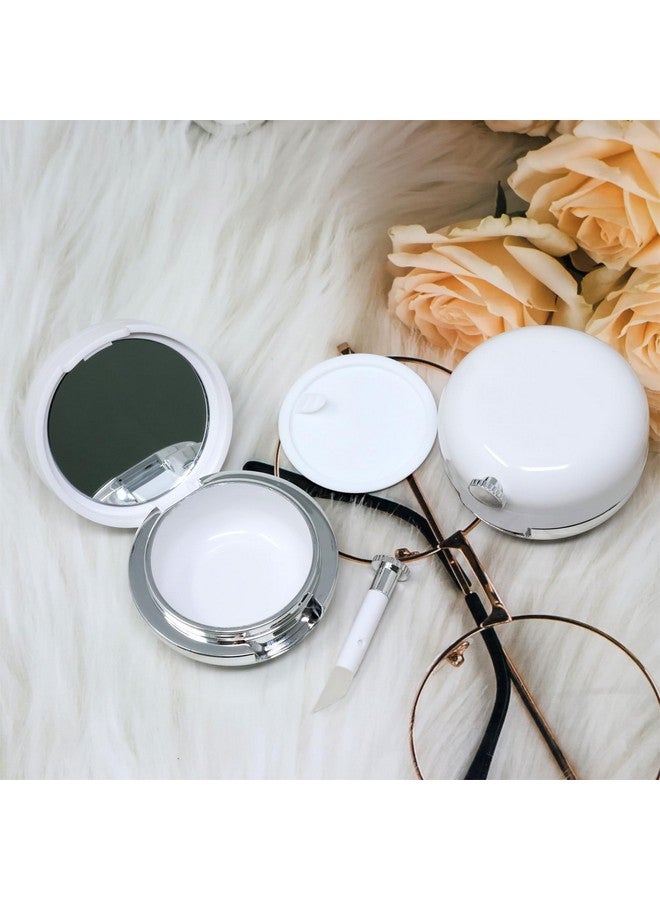 yueton 2 Pack Empty Lips Balm Jars Portable Lip Mask Containers Lipstick Pot with Mirror and Silicone Lip Brush for Travel Home - Image 5