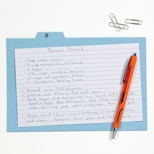 Oxford Heavy Weight Index Card Guides, 6 x 9 Inches, Alphabetical A-Z Dividers, Great Recipe Card Organizer, 25-Set (P6925) - Image 4