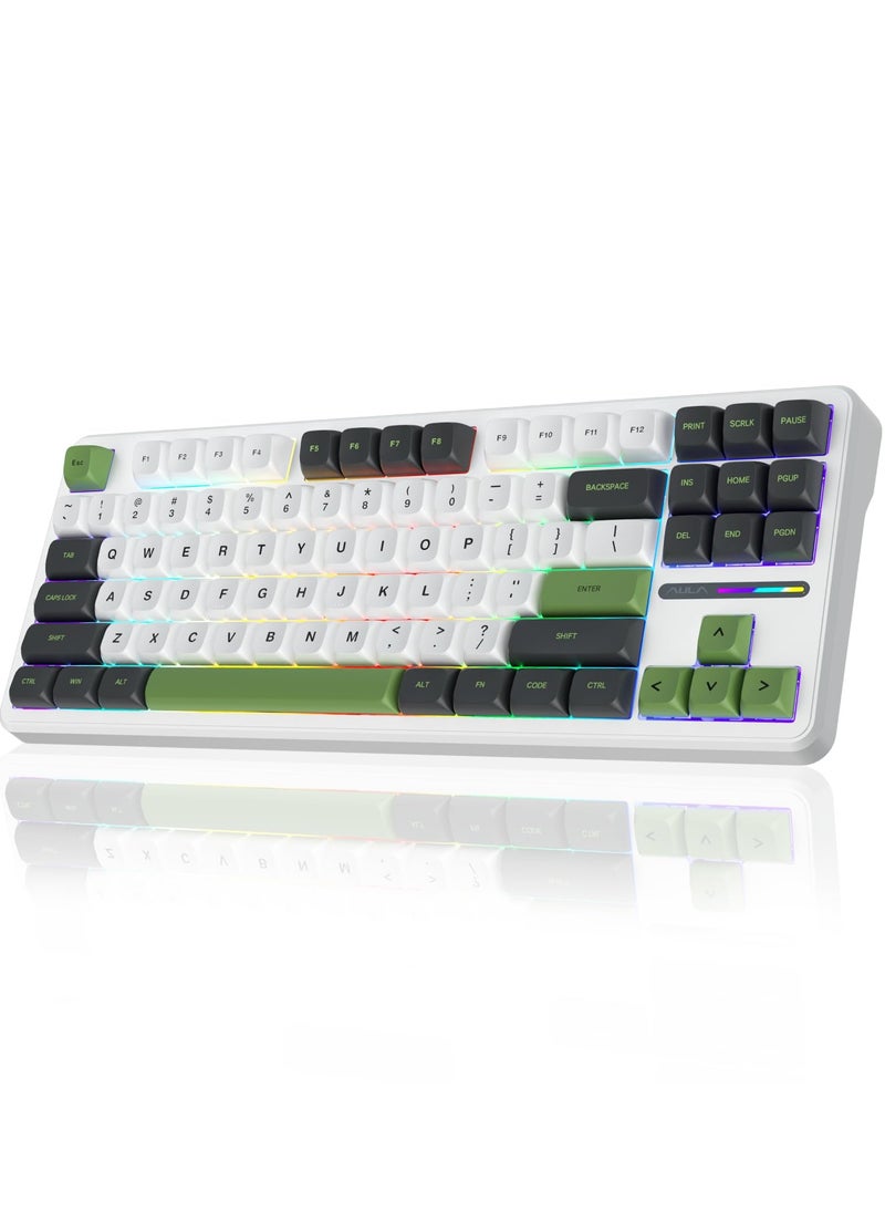 AULA - F87pro Wireless Mechanical Keyboard 75% 2.4GHz/USB-C/BT5.0 RGB Backlit Mechanical Keyboard - Image 1