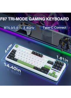 AULA F87pro Wireless Mechanical Keyboard 75% 2.4GHz/USB-C/BT5.0 RGB Backlit Mechanical Keyboard  - Image 2