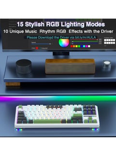 AULA F87pro Wireless Mechanical Keyboard 75% 2.4GHz/USB-C/BT5.0 RGB Backlit Mechanical Keyboard  - Image 4