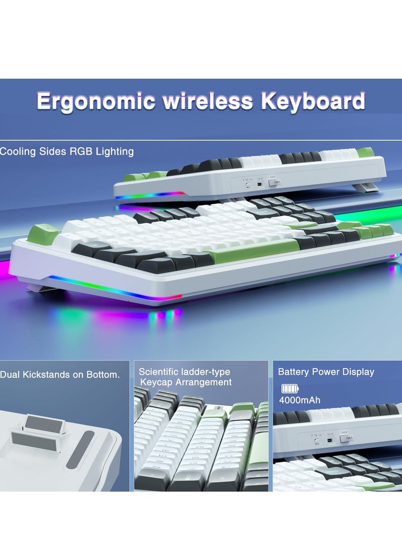 AULA - F87pro Wireless Mechanical Keyboard 75% 2.4GHz/USB-C/BT5.0 RGB Backlit Mechanical Keyboard - Image 1