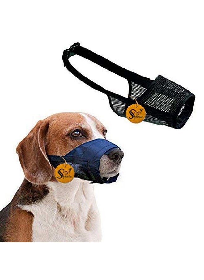 Sage Square Net Muzzle Dog - Secure & Breathable Dog Muzzle For Safe Walks | Adjustable Straps & Soft Mesh Cover | Prevent Biting, Chewing, And Licking | Comfortable And Stylish Design (Small)  - Image 1