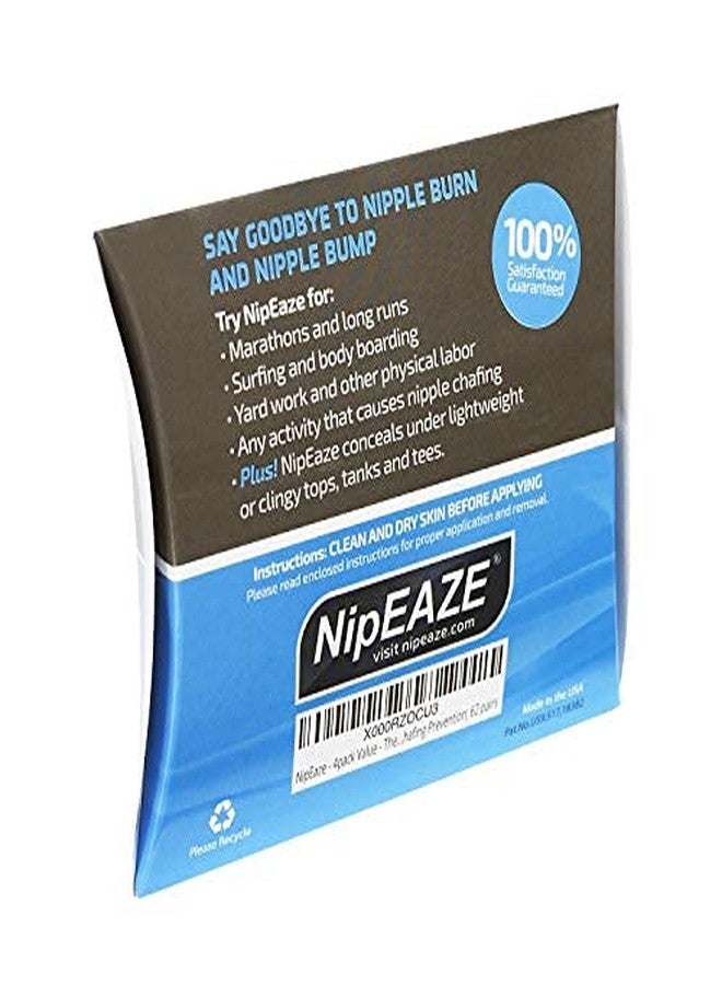 NipEaze - 4pack Value - The Original Transparent Nip Protector - Nipple Chafing Prevention; 62 pairs - Image 3