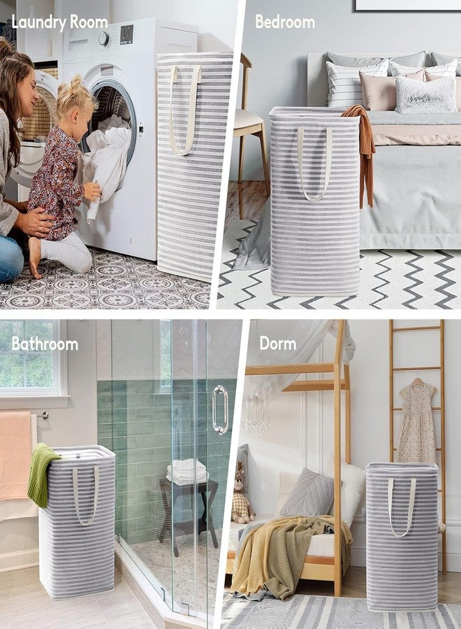 Xpandio 80 L Linen Laundry Hamper Collapsible Large Laundry Baskets With Easy Carry Handles Freestanding Storage Basket (Classic) - Image 5