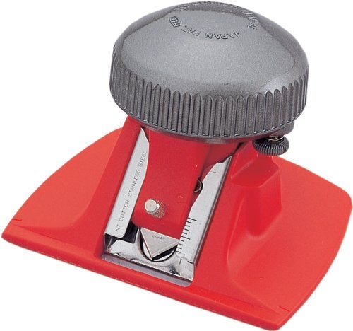 NT CUTTER NT Professional Mat Cutter, 45 Degree Bevel Mat Board Cutter, 1 Cutter (MAT-45P), Aluminum Die-Cast Grip, Red/Grey - Image 1