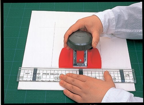 NT CUTTER NT Professional Mat Cutter, 45 Degree Bevel Mat Board Cutter, 1 Cutter (MAT-45P), Aluminum Die-Cast Grip, Red/Grey - Image 5